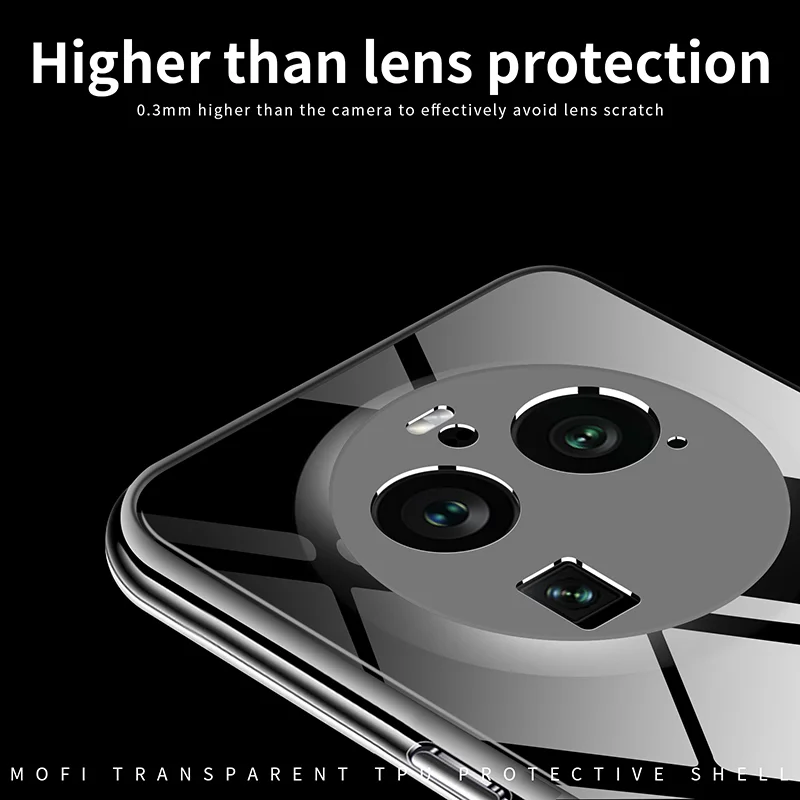 MOFI For Oppo Find X6 Pro Transparent Phone Case Shockproof Anti-drop TPU Phone Cover-Cellmalls