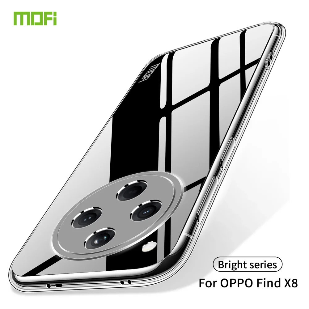For Oppo Find X8 5G Clear Phone Case MOFI Ultra-Thin TPU Phone Back Cover - Transparent-Cellmalls