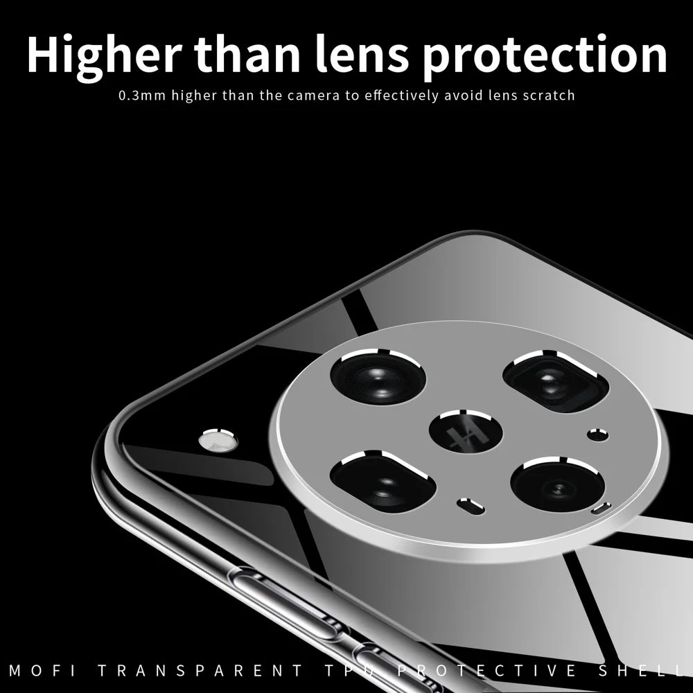 For Oppo Find X8 Ultra 5G Clear Phone Case MOFI Ultra-Thin TPU Phone Back Cover - Transparent-Cellmalls