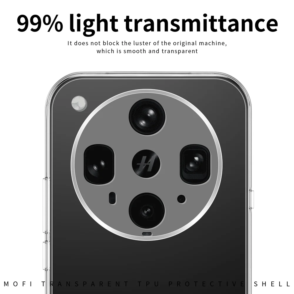 For Oppo Find X8 Ultra 5G Clear Phone Case MOFI Ultra-Thin TPU Phone Back Cover - Transparent-Cellmalls