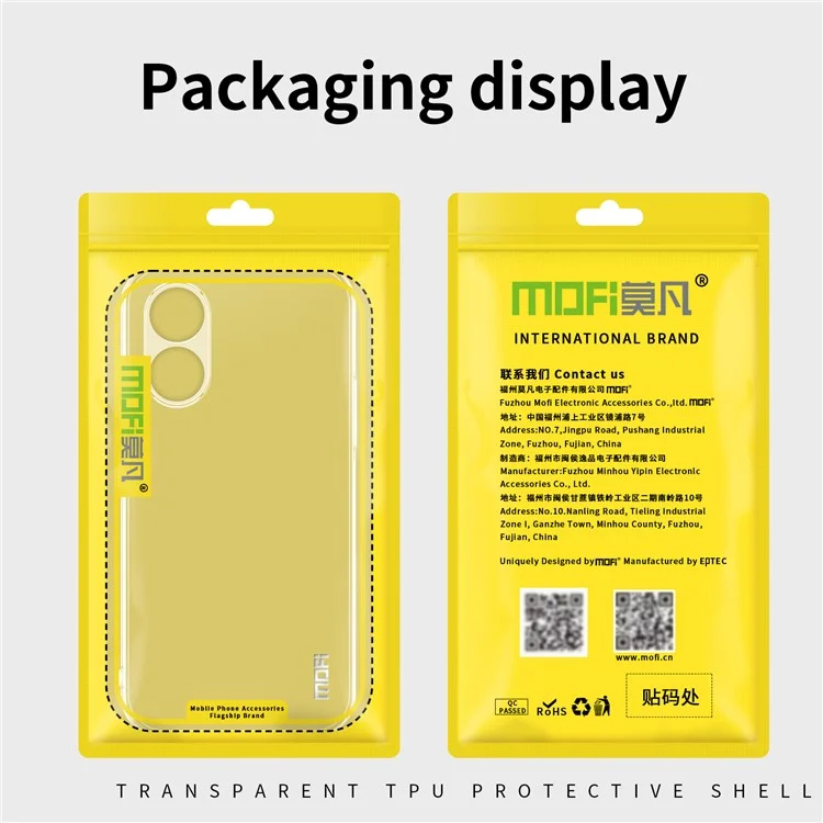 MOFI For Oppo A1 5G Transparent TPU Phone Case Anti-scratch Protective Phone Cover-Cellmalls