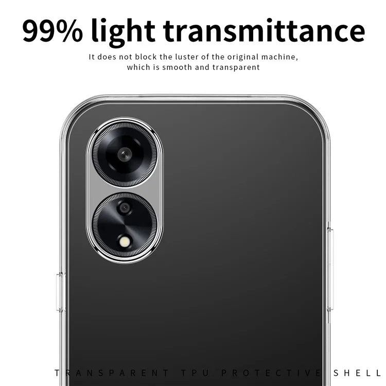 MOFI For Oppo A1 5G Transparent TPU Phone Case Anti-scratch Protective Phone Cover-Cellmalls