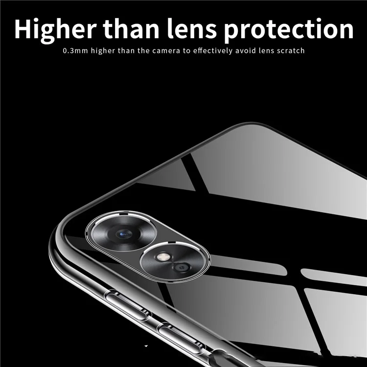 MOFI For Oppo A17 4G Transparent Flexible TPU Case Anti-scratch Protective Cell Phone Cover-Cellmalls