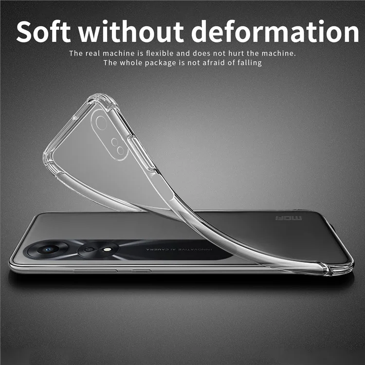 MOFI Series for Oppo A58 5G Transparent Phone Case Drop-proof Soft TPU Protective Back Cover-Cellmalls