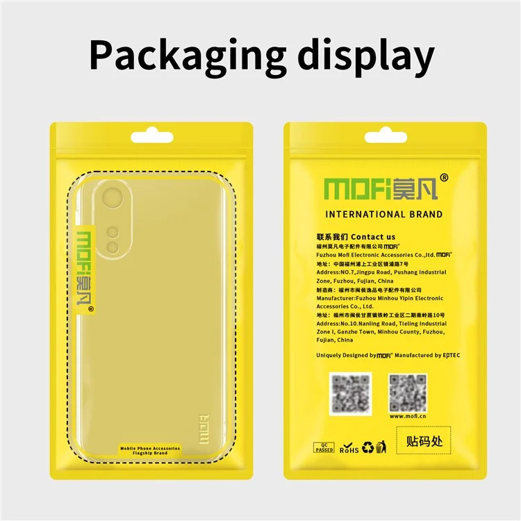 MOFI Series for Oppo A58 5G Transparent Phone Case Drop-proof Soft TPU Protective Back Cover-Cellmalls