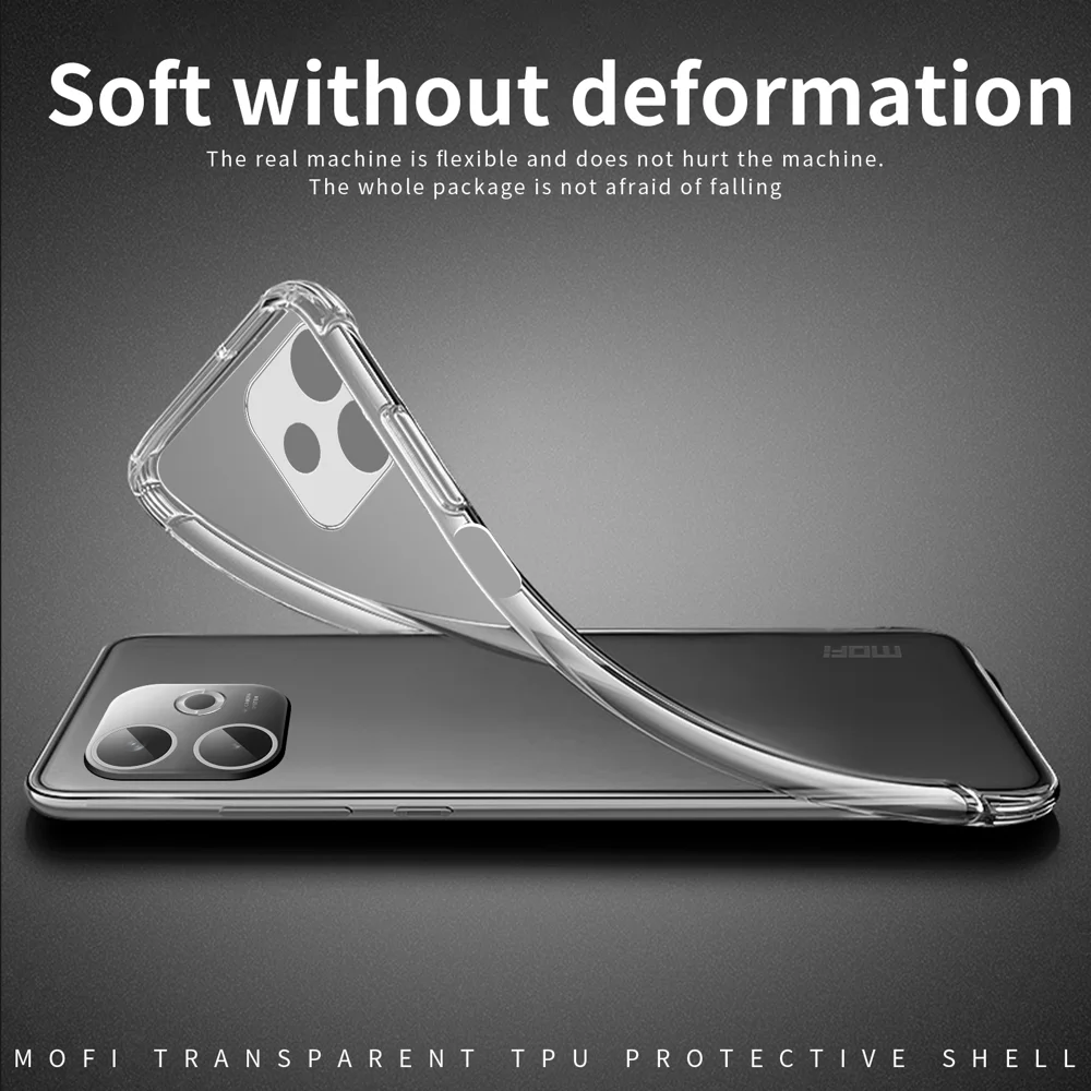 For Oppo A5 Pro 4G (Global) / 5G (Global) / A5 Energy 5G (China) Clear Phone Case MOFI Ultra-Thin TPU Phone Back Cover - Transparent-Cellmalls