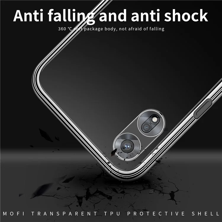MOFI Shockproof Phone Case for Oppo A97 5G, Soft TPU High Transparency Cellphone Protective Cover-Cellmalls