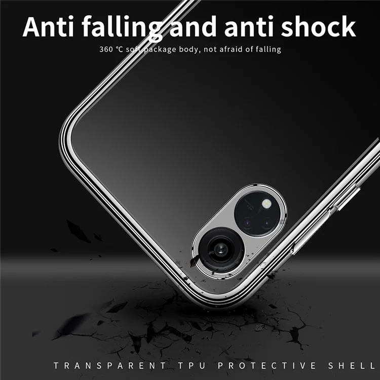 MOFI For Oppo A58 4G Super Clear Cell Phone Case Soft TPU Mobile Phone Cover Shell-Cellmalls