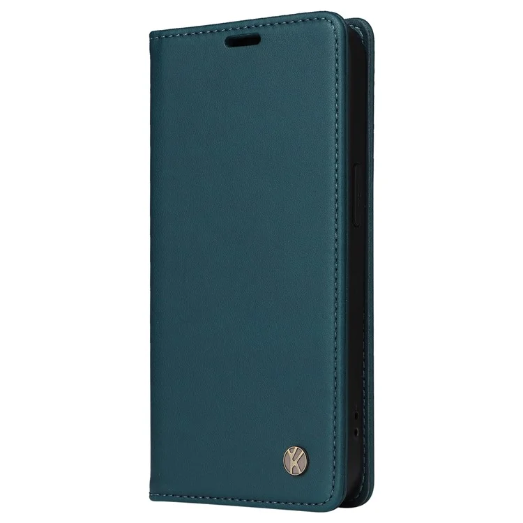 YIKATU YK-001 For Oppo Reno12 Pro 5G (China) / (Global) Case Leather Magnetic Auto-Absorbed Phone Cover - Green-Cellmalls
