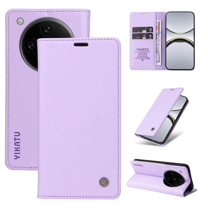 For Oppo Find X8 Pro 5G Phone Cases YIKATU Magnetic Closure PU Leather Mobile Cover - Green-Cellmalls