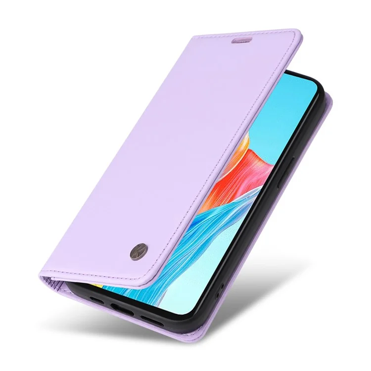 YIKATU YK-001 For Oppo A38 4G Case Full Protection PU Leather Wallet Phone Cover - Light Purple-Cellmalls