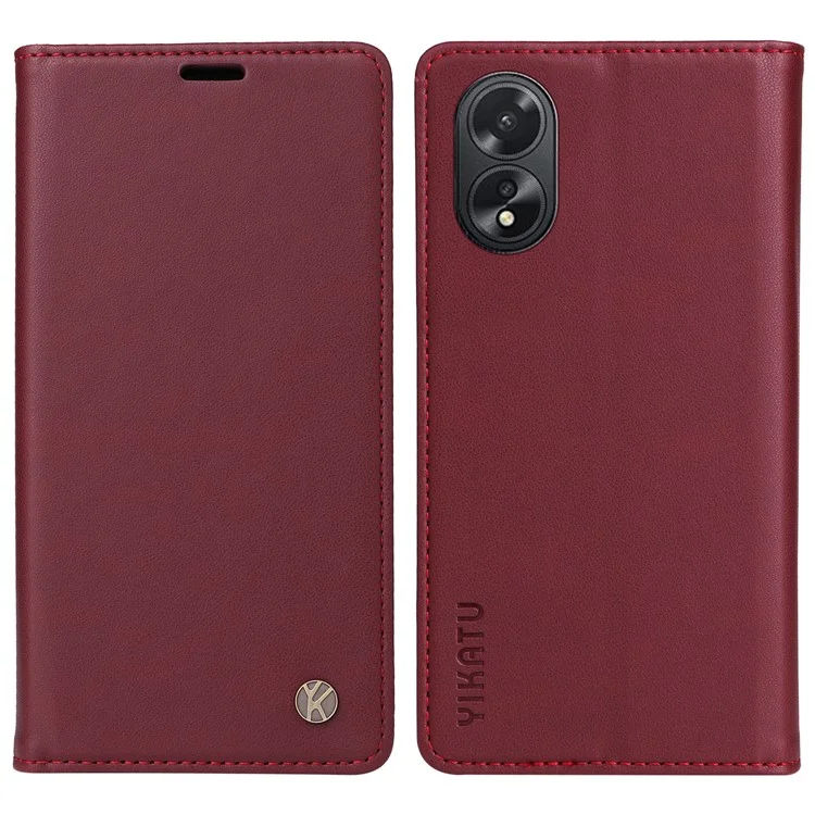YIKATU YK-001 For Oppo A38 4G Case Full Protection PU Leather Wallet Phone Cover - Light Purple-Cellmalls