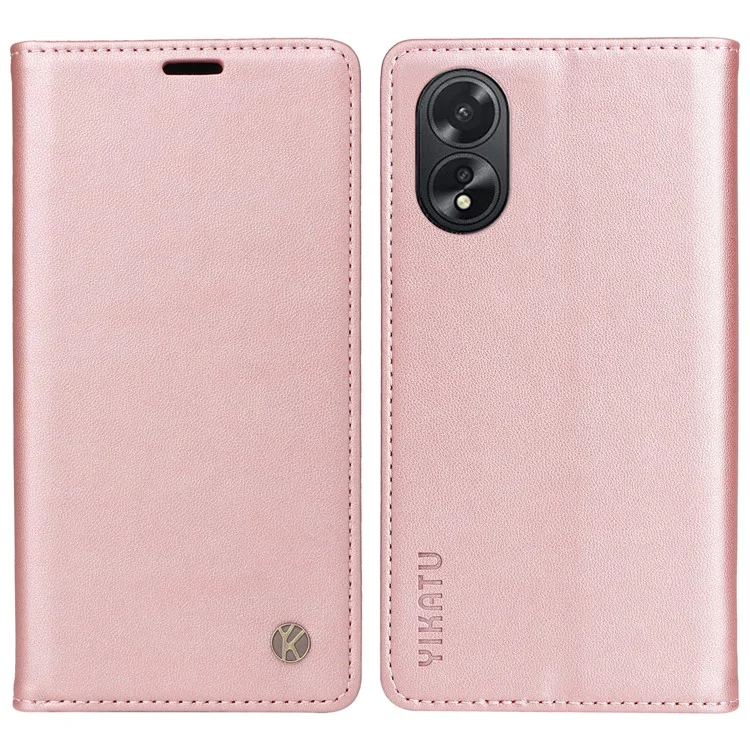 YIKATU YK-001 For Oppo A38 4G Case Full Protection PU Leather Wallet Phone Cover - Light Purple-Cellmalls