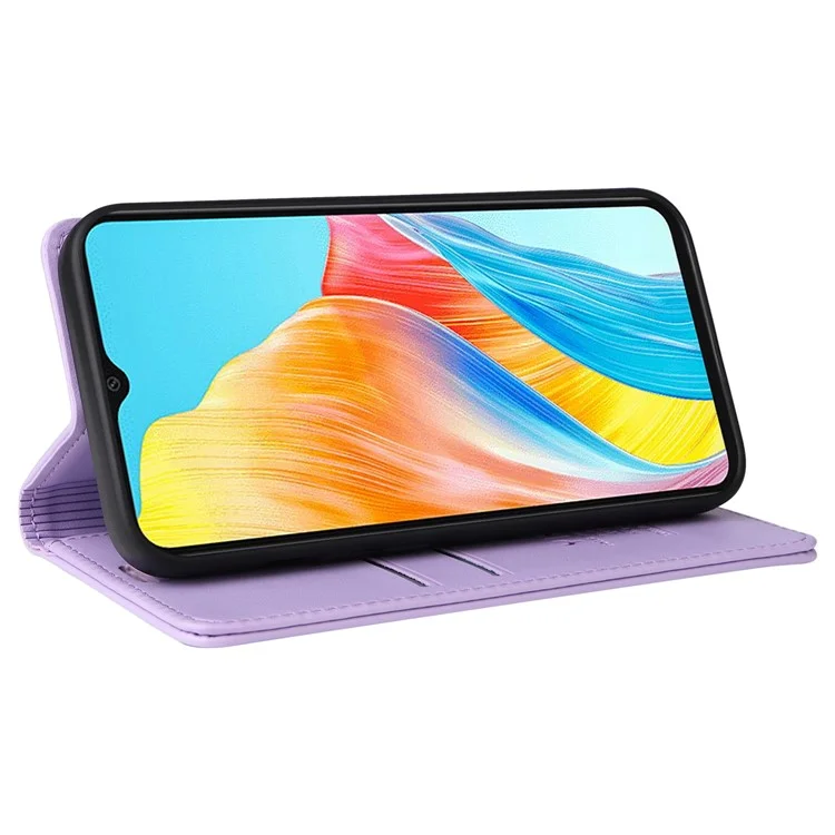 YIKATU YK-001 For Oppo A38 4G Case Full Protection PU Leather Wallet Phone Cover - Light Purple-Cellmalls