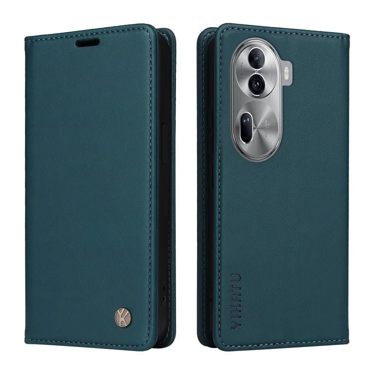 YIKATU YK-001 For Oppo Reno11 5G (Global) Leather Case Wallet Cover Magnetic Closing - Brown-Cellmalls