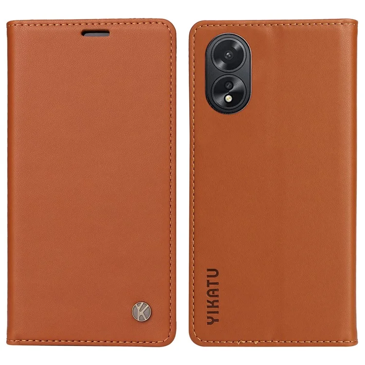 YIKATU YK-001 For Oppo A38 4G Case Full Protection PU Leather Wallet Phone Cover - Light Purple-Cellmalls