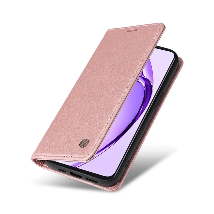 YIKATU YK-001 For Oppo A3 Pro (Global) 5G  /  A3 Pro (India) 5G Case Stand Leather Phone Cover Strong Magnetic Closure - Rose Gold-Cellmalls