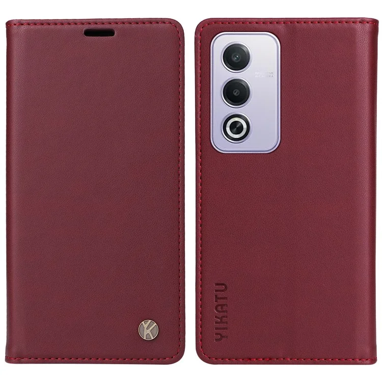 YIKATU YK-001 For Oppo A3 Pro (Global) 5G  /  A3 Pro (India) 5G Case Stand Leather Phone Cover Strong Magnetic Closure - Rose Gold-Cellmalls