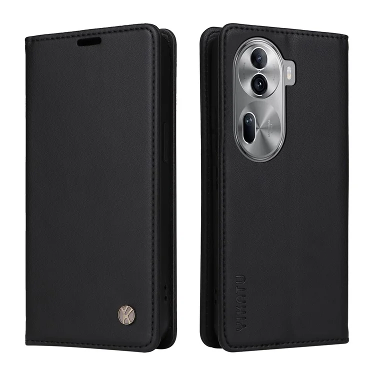 YIKATU YK-001 For Oppo Reno11 5G (Global) Leather Case Wallet Cover Magnetic Closing - Brown-Cellmalls