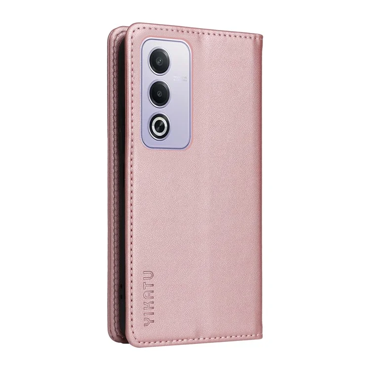YIKATU YK-001 For Oppo A3 Pro (Global) 5G  /  A3 Pro (India) 5G Case Stand Leather Phone Cover Strong Magnetic Closure - Rose Gold-Cellmalls
