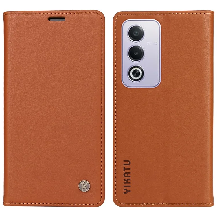 YIKATU YK-001 For Oppo A3 Pro (Global) 5G  /  A3 Pro (India) 5G Case Stand Leather Phone Cover Strong Magnetic Closure - Rose Gold-Cellmalls