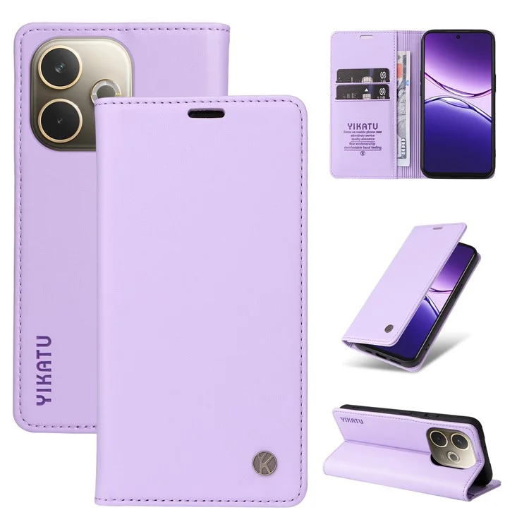For Oppo A5 Pro 4G (Global) / 5G (Global) / A5 Energy 5G (China) Phone Cases YIKATU Magnetic Closure PU Leather Mobile Cover  - Green-Cellmalls