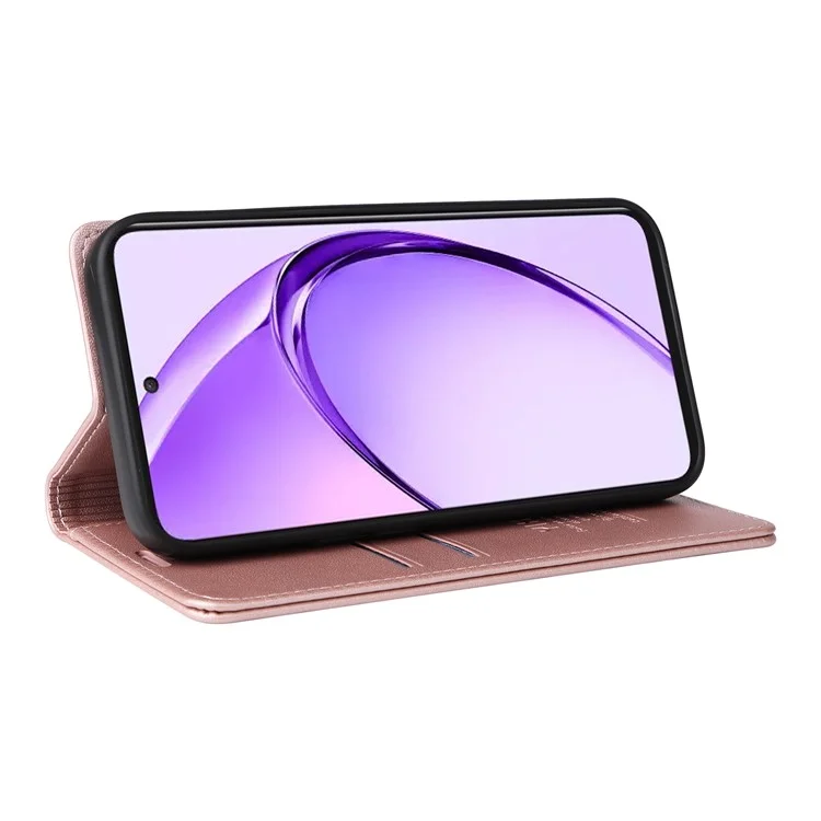 YIKATU YK-001 For Oppo A3 Pro (Global) 5G  /  A3 Pro (India) 5G Case Stand Leather Phone Cover Strong Magnetic Closure - Rose Gold-Cellmalls