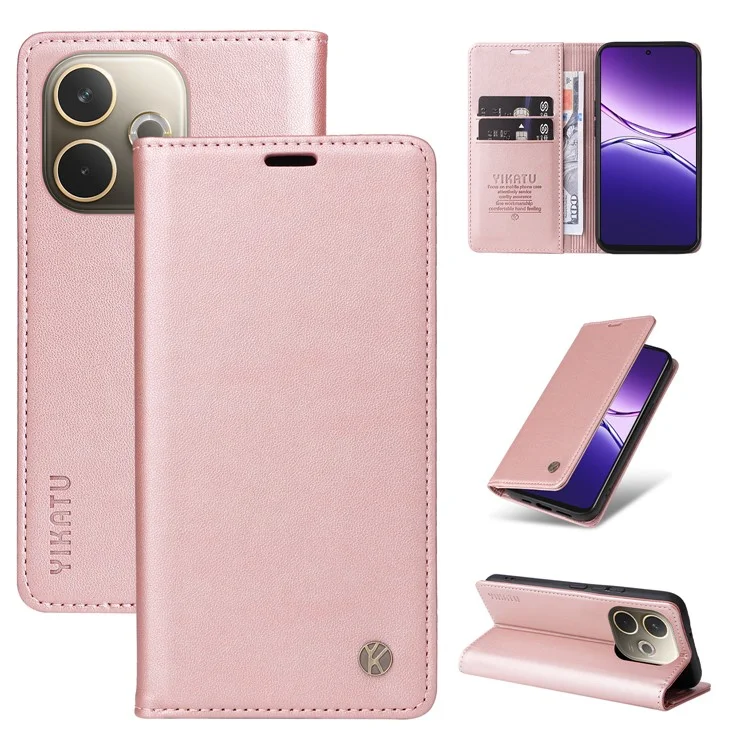For Oppo A5 Pro 4G (Global) / 5G (Global) / A5 Energy 5G (China) Phone Cases YIKATU Magnetic Closure PU Leather Mobile Cover  - Green-Cellmalls