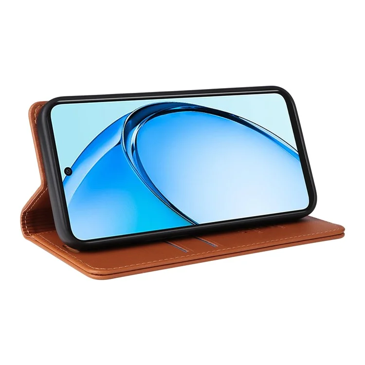 YIKATU YK-001 For Oppo A60 4G Case Stand View Magnetic Protect PU Leather Phone Cover - Brown-Cellmalls