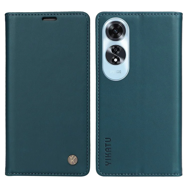 YIKATU YK-001 For Oppo A60 4G Case Stand View Magnetic Protect PU Leather Phone Cover - Brown-Cellmalls