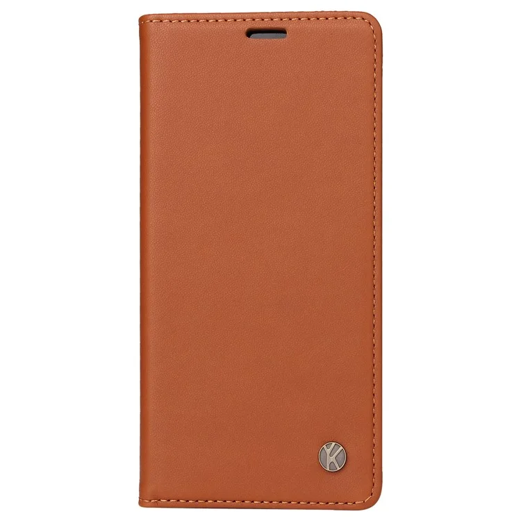 YIKATU YK-001 For Oppo A60 4G Case Stand View Magnetic Protect PU Leather Phone Cover - Brown-Cellmalls