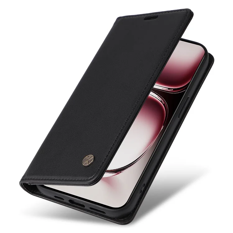 YIKATU YK-001 For Oppo Reno12 5G (Global) Case Wallet Leather Phone Cover Folio Strong Magnetic Closure - Black-Cellmalls