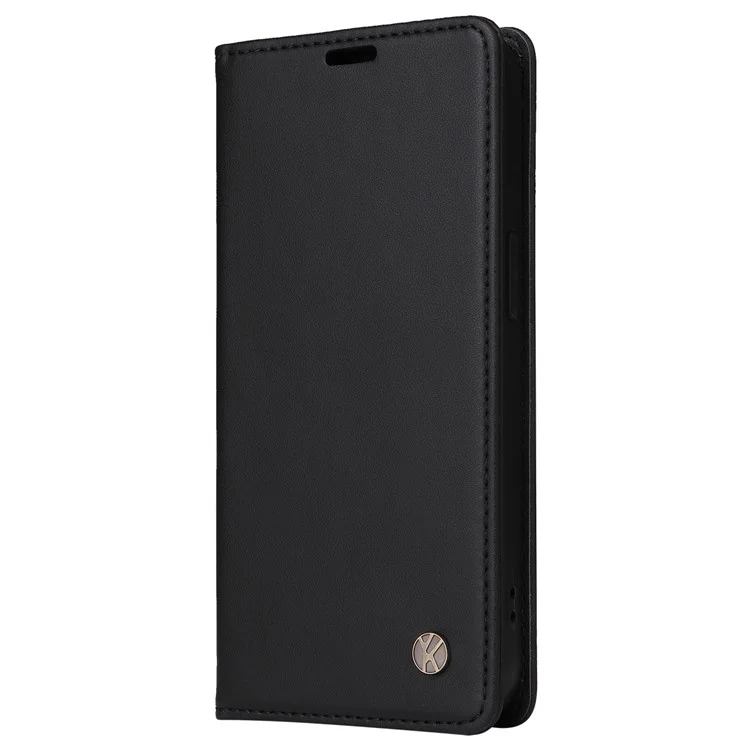 YIKATU YK-001 For Oppo Reno12 5G (Global) Case Wallet Leather Phone Cover Folio Strong Magnetic Closure - Black-Cellmalls