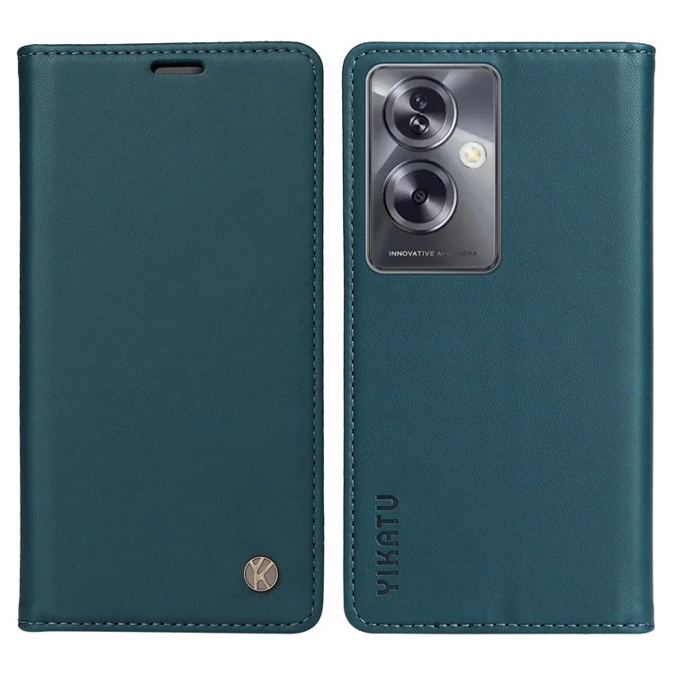 YIKATU YK-001 For Oppo A79 5G / A2 5G Case Magnetic Adsorption Leather Phone Cover - Brown-Cellmalls