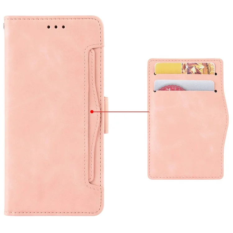 For Oppo Reno8 5G / Reno8 5G (Global Version) PU Leather Full Protection Case Wallet Stand Phone Cover with Multiple Card Slots - Pink-Cellmalls