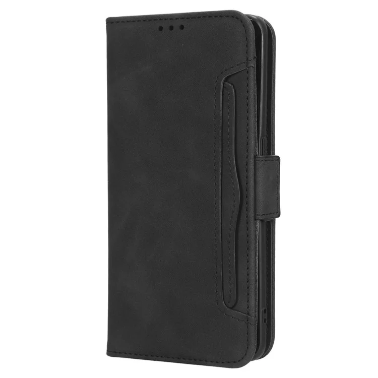 For Oppo Reno9 5G / Reno9 Pro 5G Book Style PU Leather Phone Case Multiple Card Slots Magnetic Flip Phone Cover Wallet Stand - Black-Cellmalls