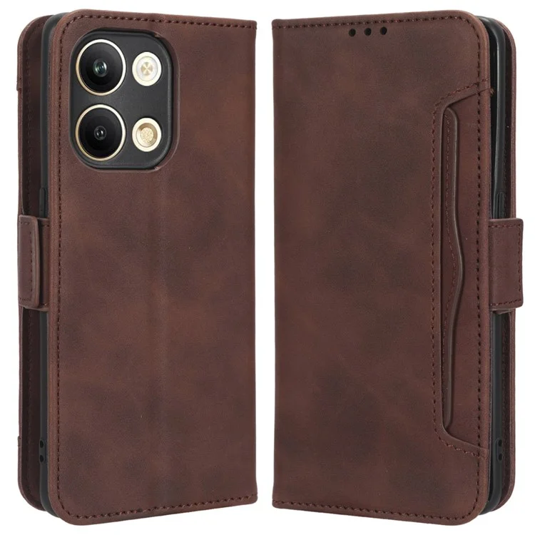 For Oppo Reno9 5G / Reno9 Pro 5G Book Style PU Leather Phone Case Multiple Card Slots Magnetic Flip Phone Cover Wallet Stand - Black-Cellmalls