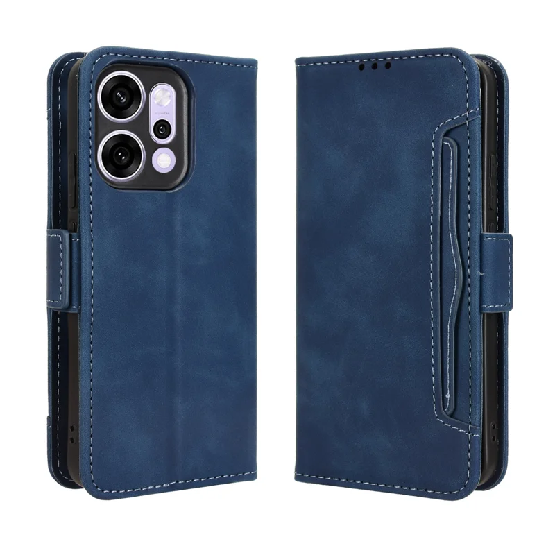 For Oppo Reno14 5G (Global) Leather Case Phone Wallet Cover with Multiple Card Slots - Black-Cellmalls