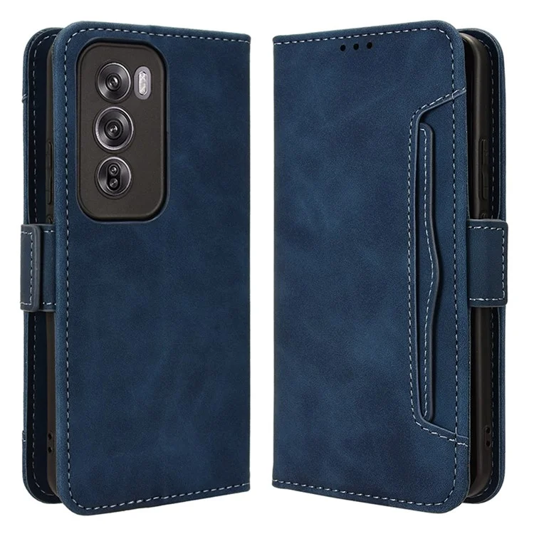 For Oppo Reno12 Pro 5G (Global) Case Multiple Card Slots Leather Phone Cover - Brown-Cellmalls