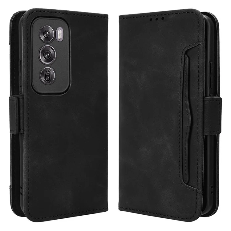 For Oppo Reno12 Pro 5G (Global) Case Multiple Card Slots Leather Phone Cover - Brown-Cellmalls