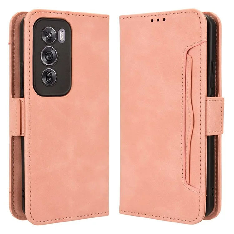 For Oppo Reno12 Pro 5G (Global) Case Multiple Card Slots Leather Phone Cover - Brown-Cellmalls