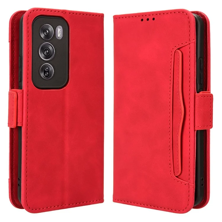 For Oppo Reno12 Pro 5G (Global) Case Multiple Card Slots Leather Phone Cover - Brown-Cellmalls
