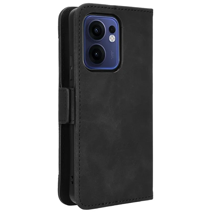 For Oppo Reno13 F 5G  /  Reno13 F 4G Leather Case Phone Wallet Cover with Multiple Card Slots - Black-Cellmalls
