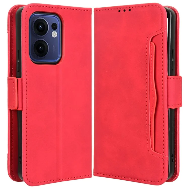 For Oppo Reno13 F 5G  /  Reno13 F 4G Leather Case Phone Wallet Cover with Multiple Card Slots - Black-Cellmalls
