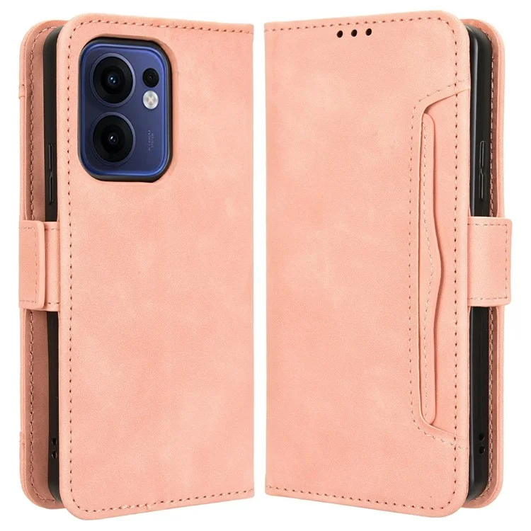For Oppo Reno13 F 5G  /  Reno13 F 4G Leather Case Phone Wallet Cover with Multiple Card Slots - Black-Cellmalls