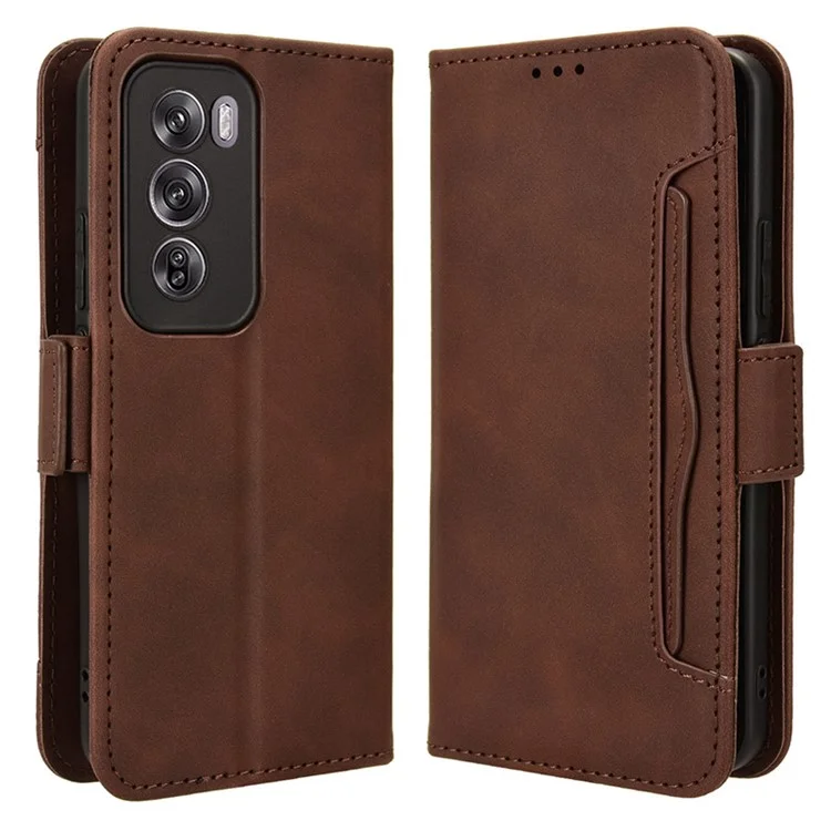 For Oppo Reno12 5G (Global) Case Wallet Leather Phone Cover with Multiple Card Slots - Black-Cellmalls