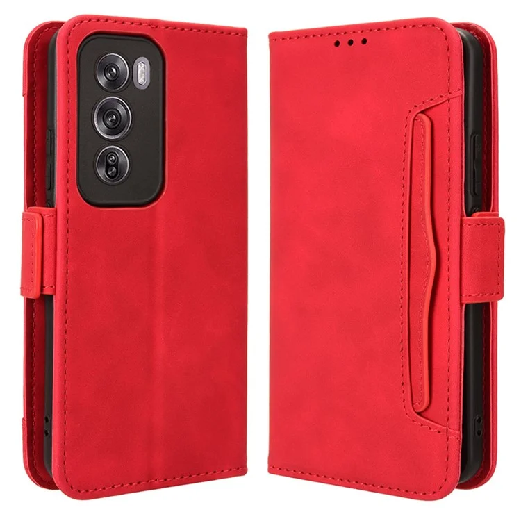 For Oppo Reno12 5G (Global) Case Wallet Leather Phone Cover with Multiple Card Slots - Black-Cellmalls