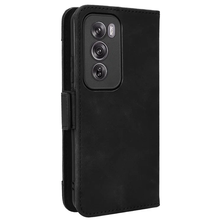 For Oppo Reno12 5G (Global) Case Wallet Leather Phone Cover with Multiple Card Slots - Black-Cellmalls