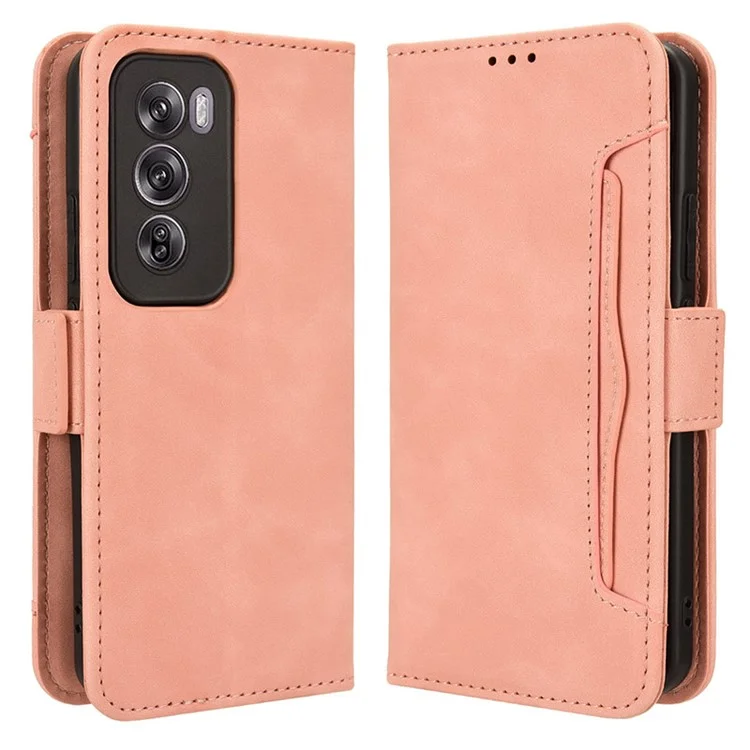 For Oppo Reno12 5G (Global) Case Wallet Leather Phone Cover with Multiple Card Slots - Black-Cellmalls