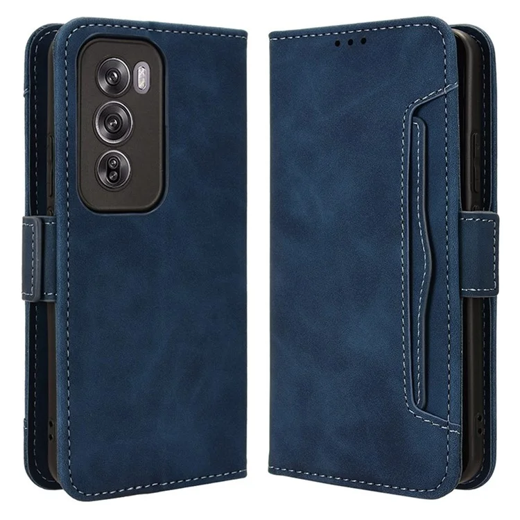 For Oppo Reno12 5G (Global) Case Wallet Leather Phone Cover with Multiple Card Slots - Black-Cellmalls